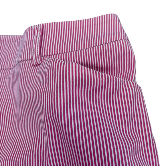 JONES NEW YORK SPORT Striped Bermuda Shorts Red and White Nautical Size 12 EUC - Picture 2 of 4